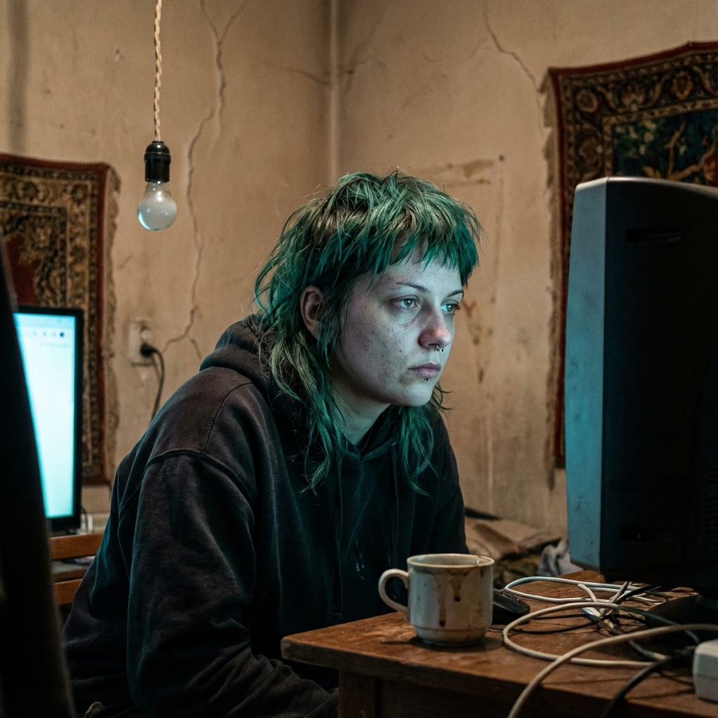 Paulina przy terminalu